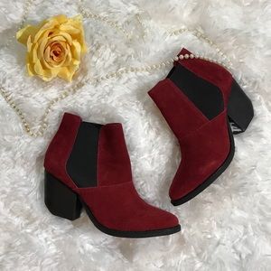 Matisse Size 6 M Chelsea Ankle Boots Burgundy